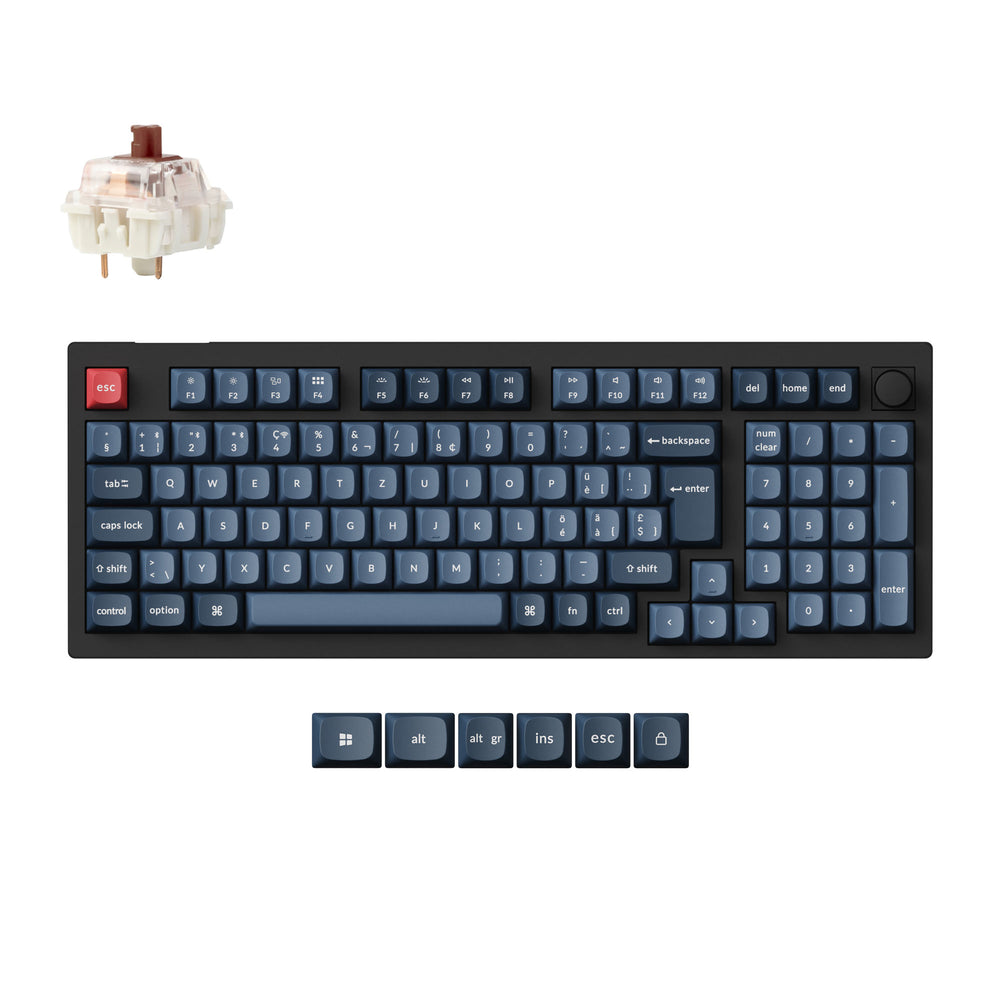 Colección de diseño ISO de teclado mecánico personalizado inalámbrico Keychron V5 Max QMK