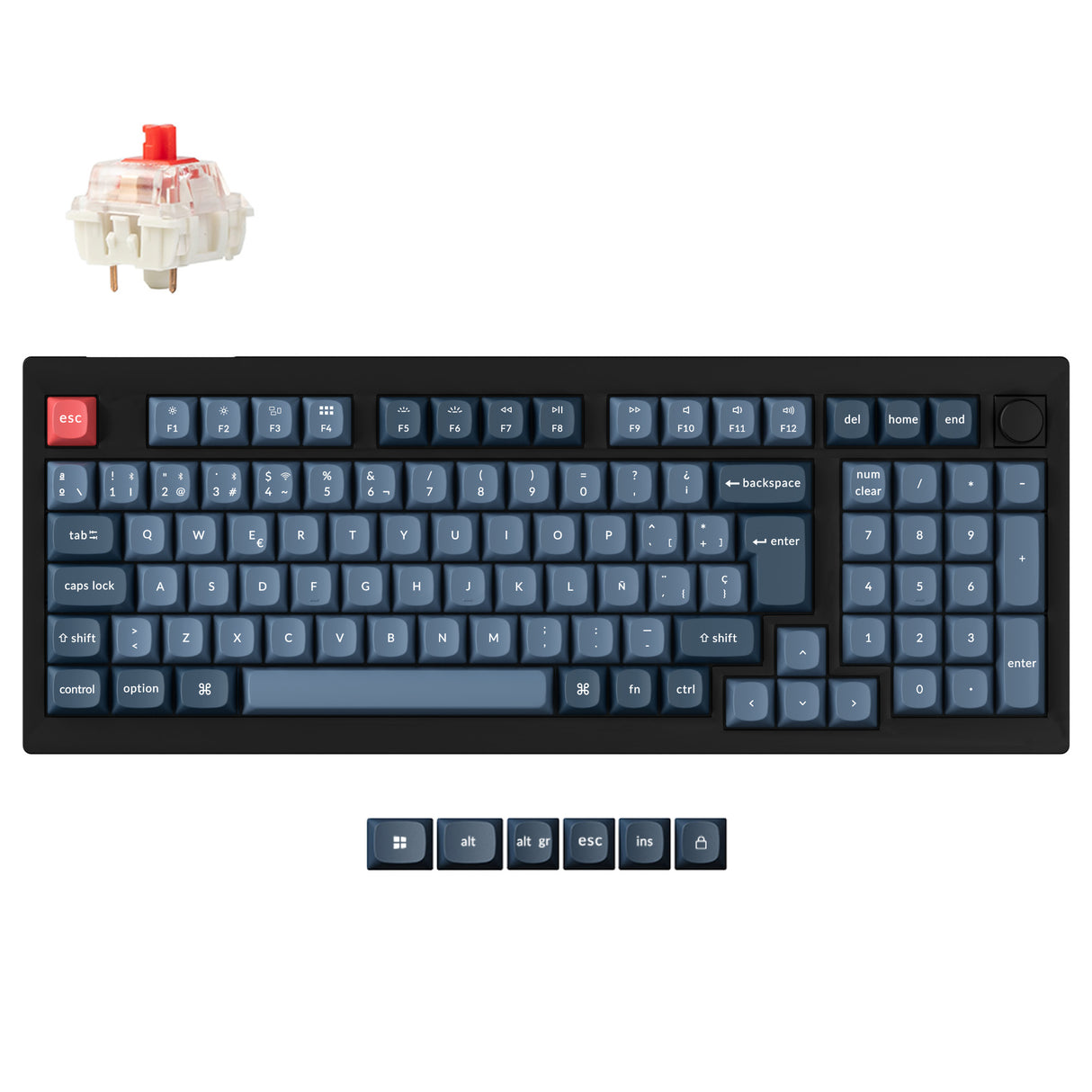 Teclado Mecánico Personalizado Inalámbrico Keychron V5 Max QMK - Colección Distribución ISO