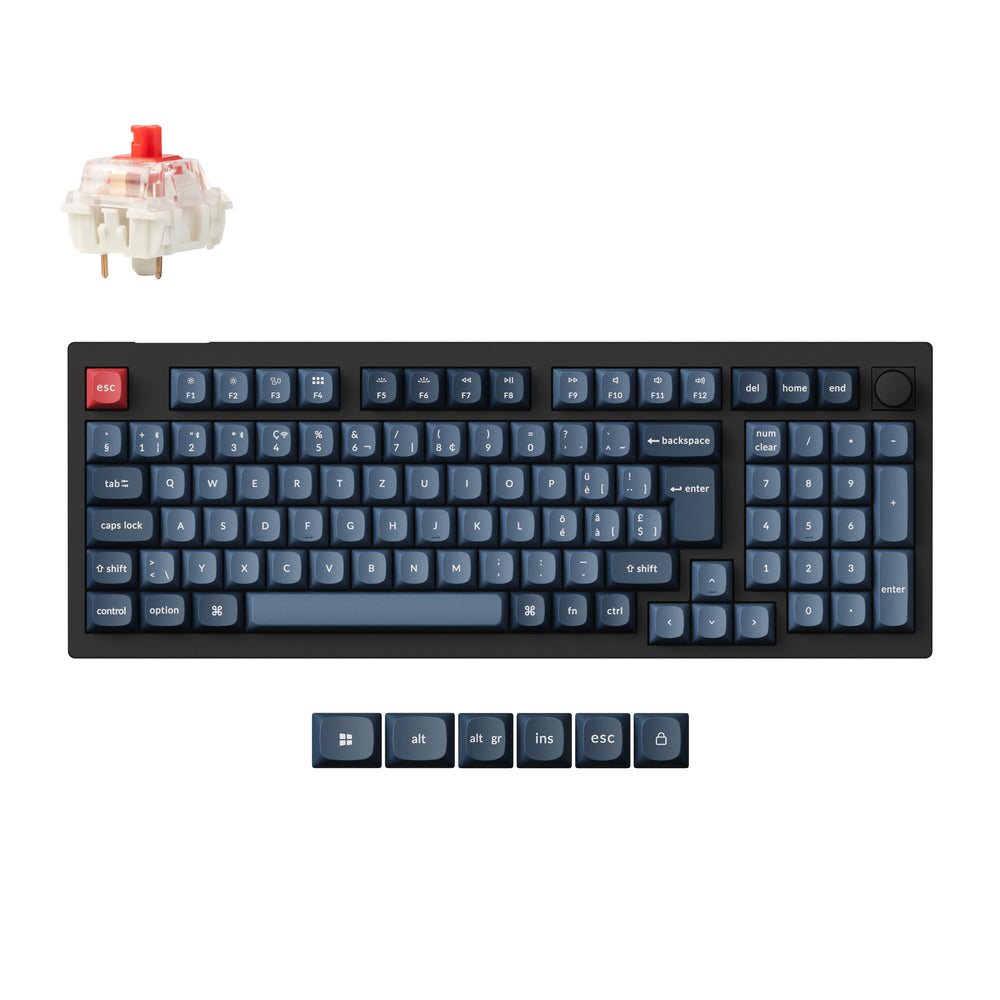 Colección de diseño ISO de teclado mecánico personalizado inalámbrico Keychron V5 Max QMK