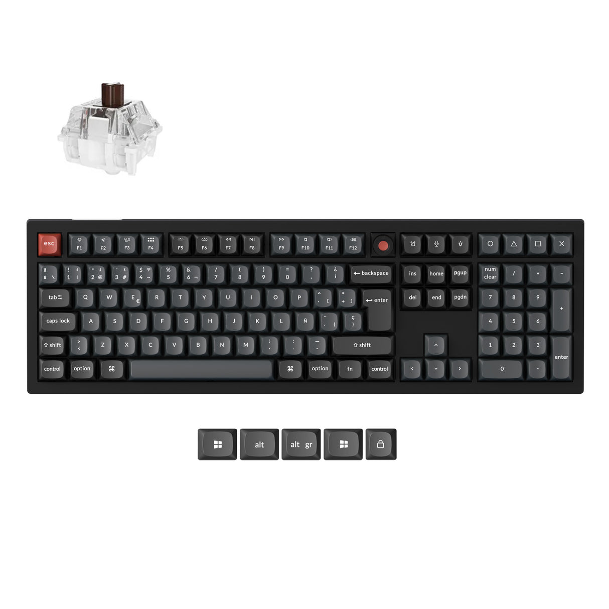 Teclado Mecánico Personalizado Keychron V6 8K QMK con Cable