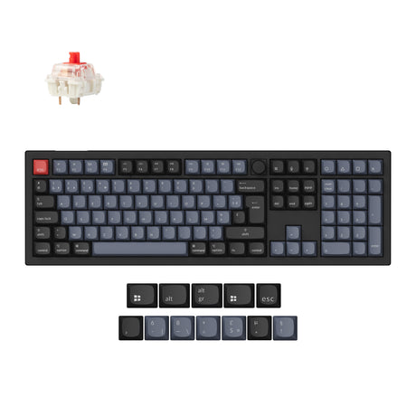 Colección de diseño ISO de teclado mecánico personalizado inalámbrico Keychron V6 Max QMK