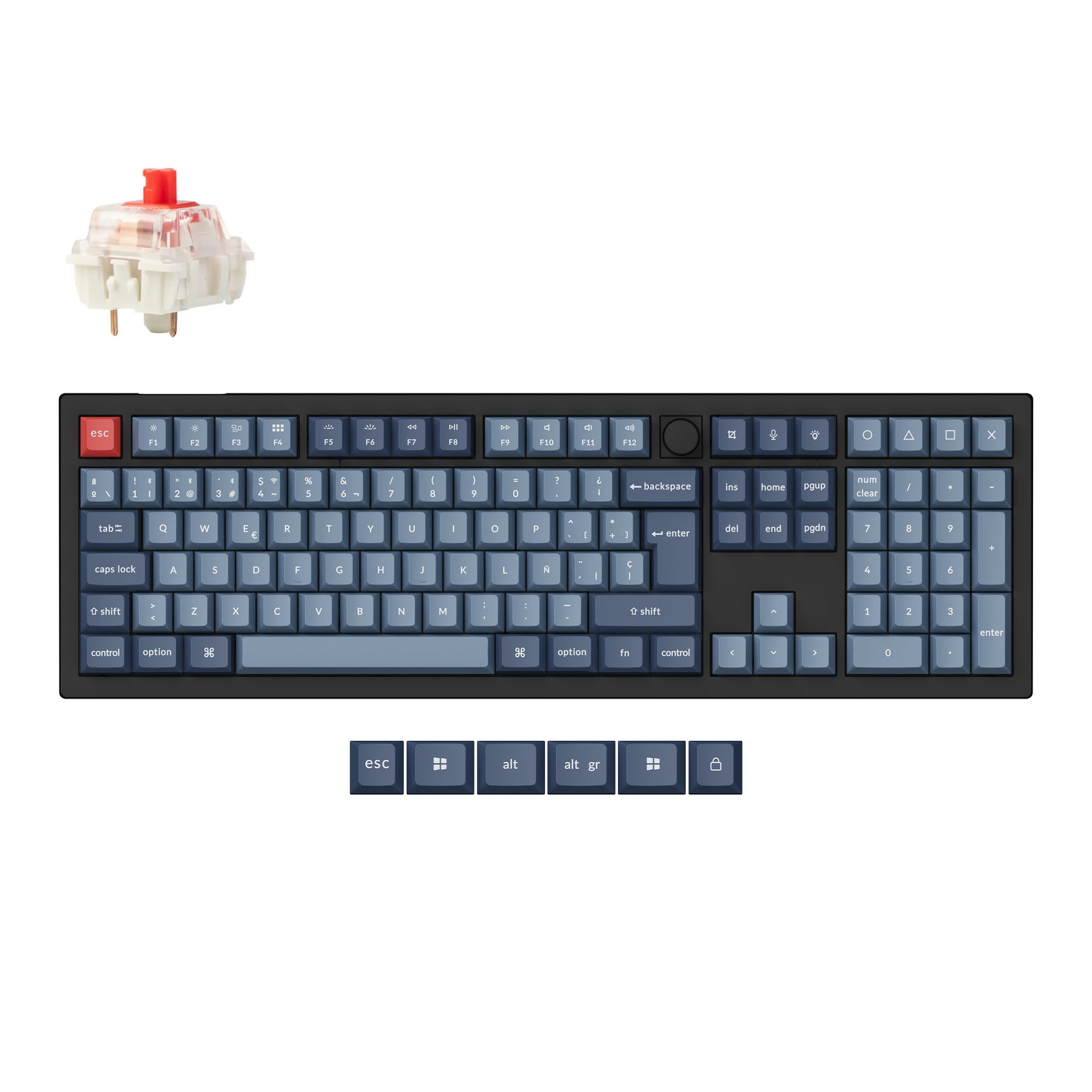 Teclado mecánico personalizado inalámbrico Keychron V6 Max QMK - colección distribución ISO