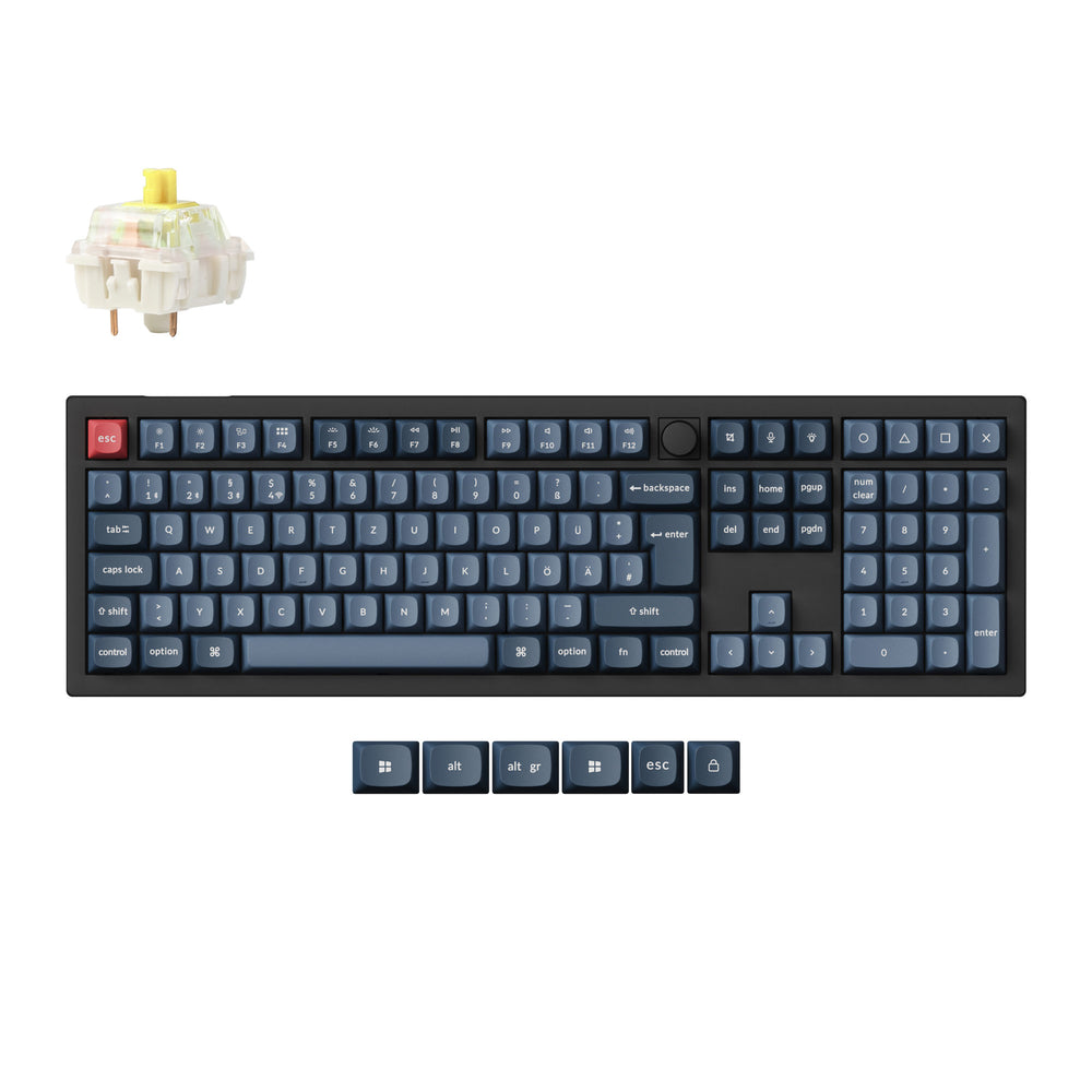 Colección de diseño ISO de teclado mecánico personalizado inalámbrico Keychron V6 Max QMK