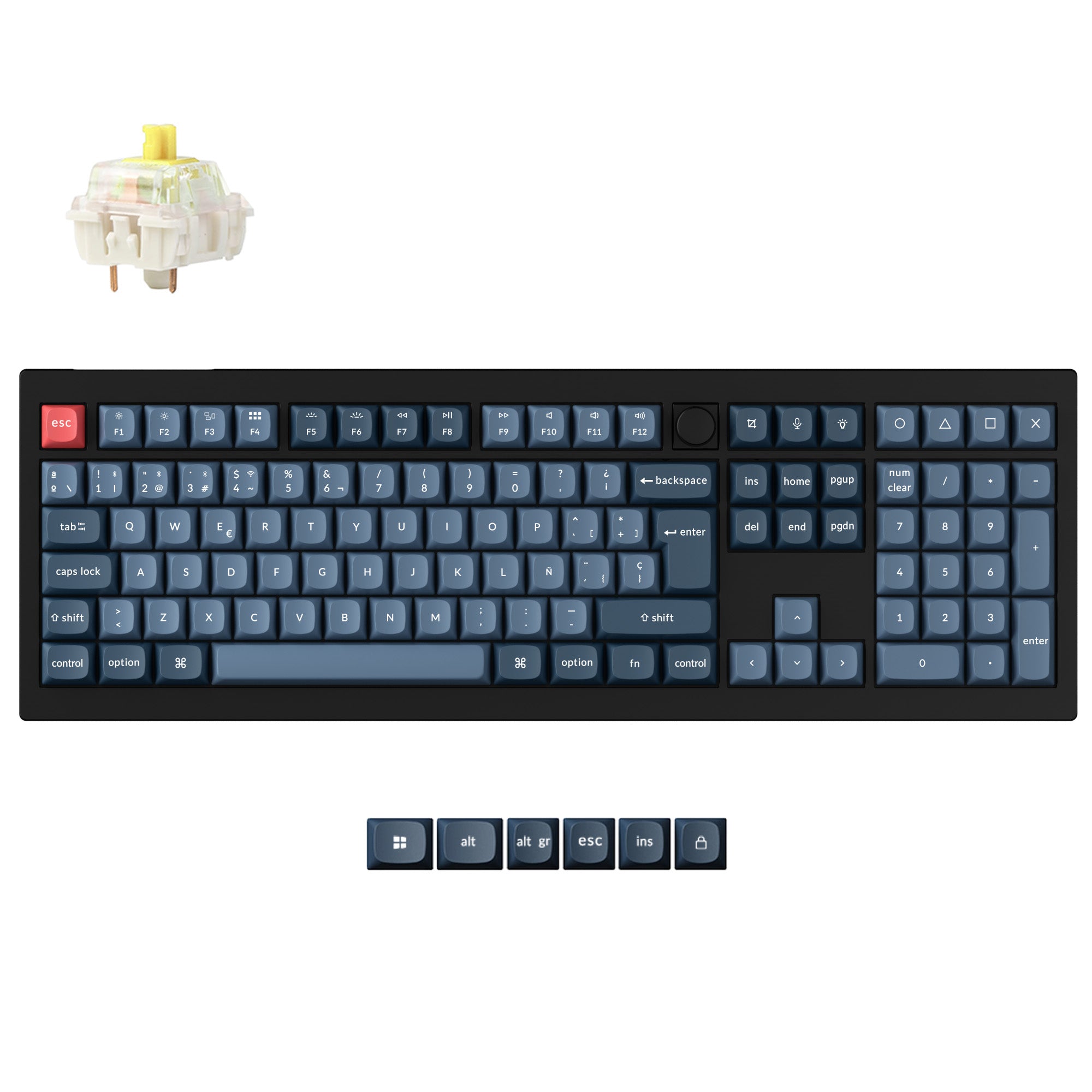 Teclado Mecánico Personalizado Inalámbrico Keychron V6 Max QMK - Colección Distribución ISO