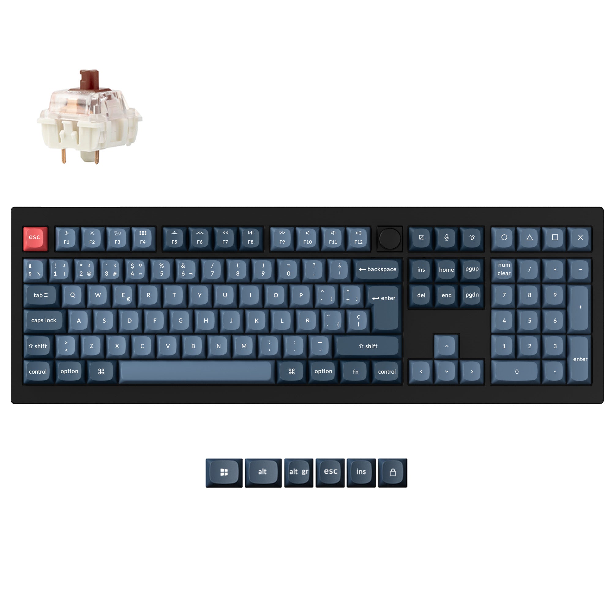 Teclado Mecánico Personalizado Inalámbrico Keychron V6 Max QMK - Colección Distribución ISO