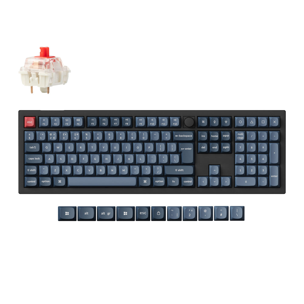 Colección de diseño ISO de teclado mecánico personalizado inalámbrico Keychron V6 Max QMK