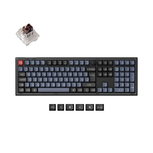 Colección de diseño ISO de teclado mecánico personalizado Keychron V6 QMK