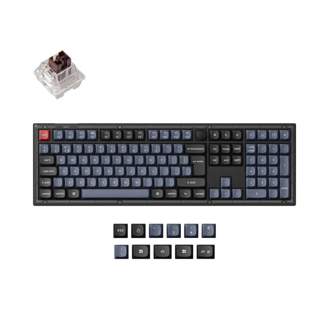 Colección de diseño ISO de teclado mecánico personalizado Keychron V6 QMK