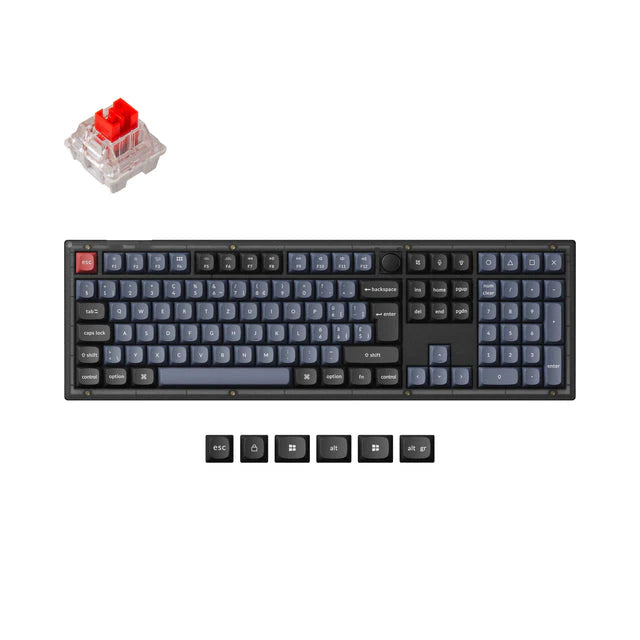 Colección de diseño ISO de teclado mecánico personalizado Keychron V6 QMK