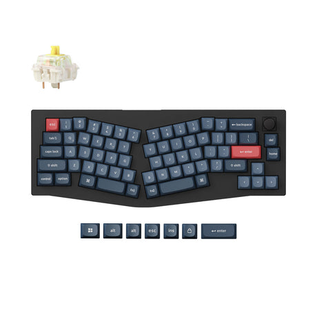 Keychron V8 Max (diseño Alice) Teclado mecánico personalizado QMK (diseño ANSI de EE. UU.)