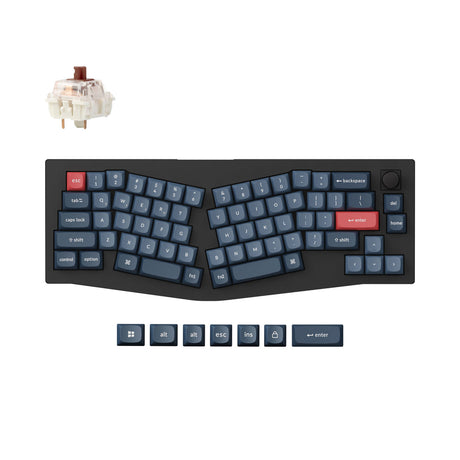 Keychron V8 Max (diseño Alice) Teclado mecánico personalizado QMK (diseño ANSI de EE. UU.)