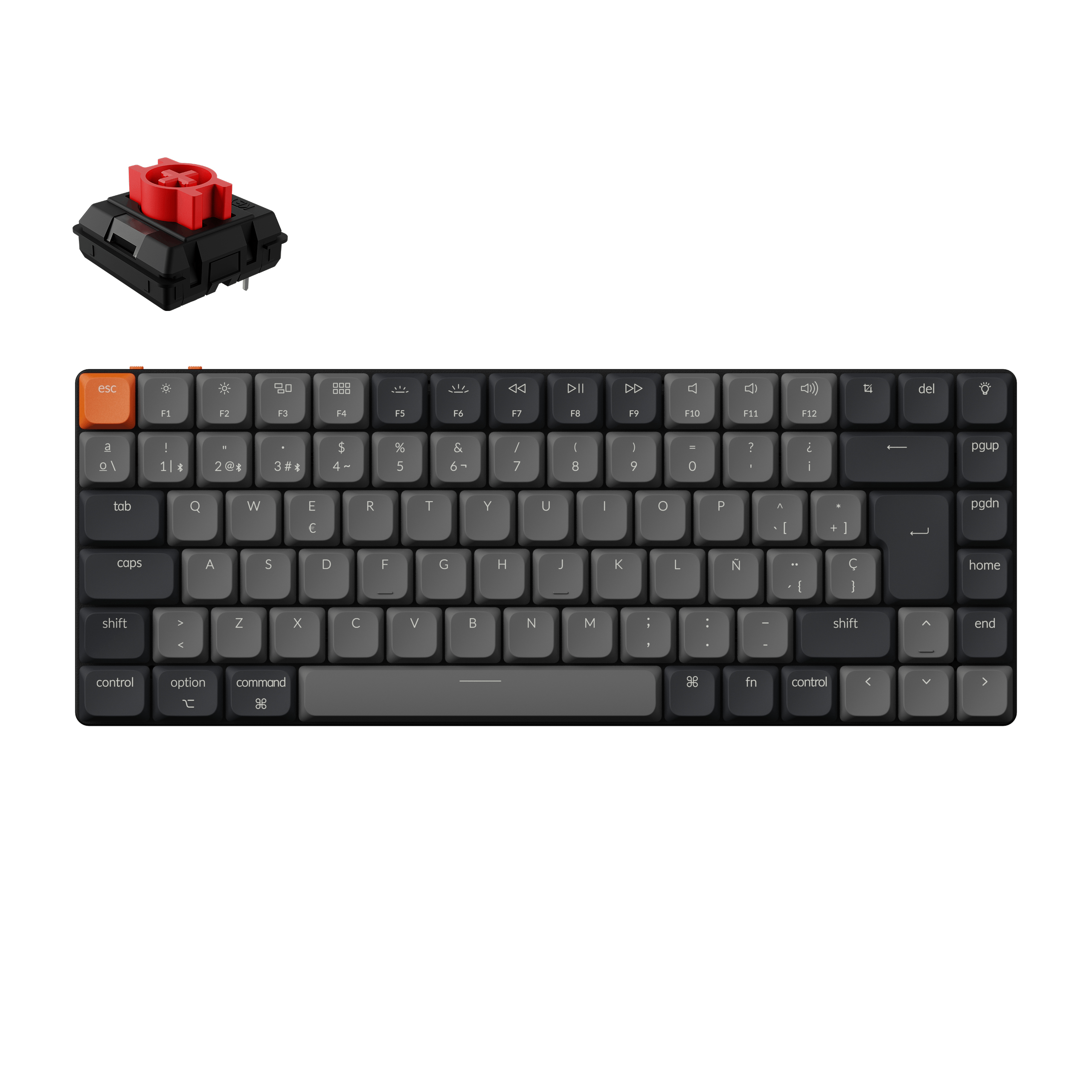 Teclado Mecánico Inalámbrico Keychron K3 QMK (Distribución ISO) - Versión 3