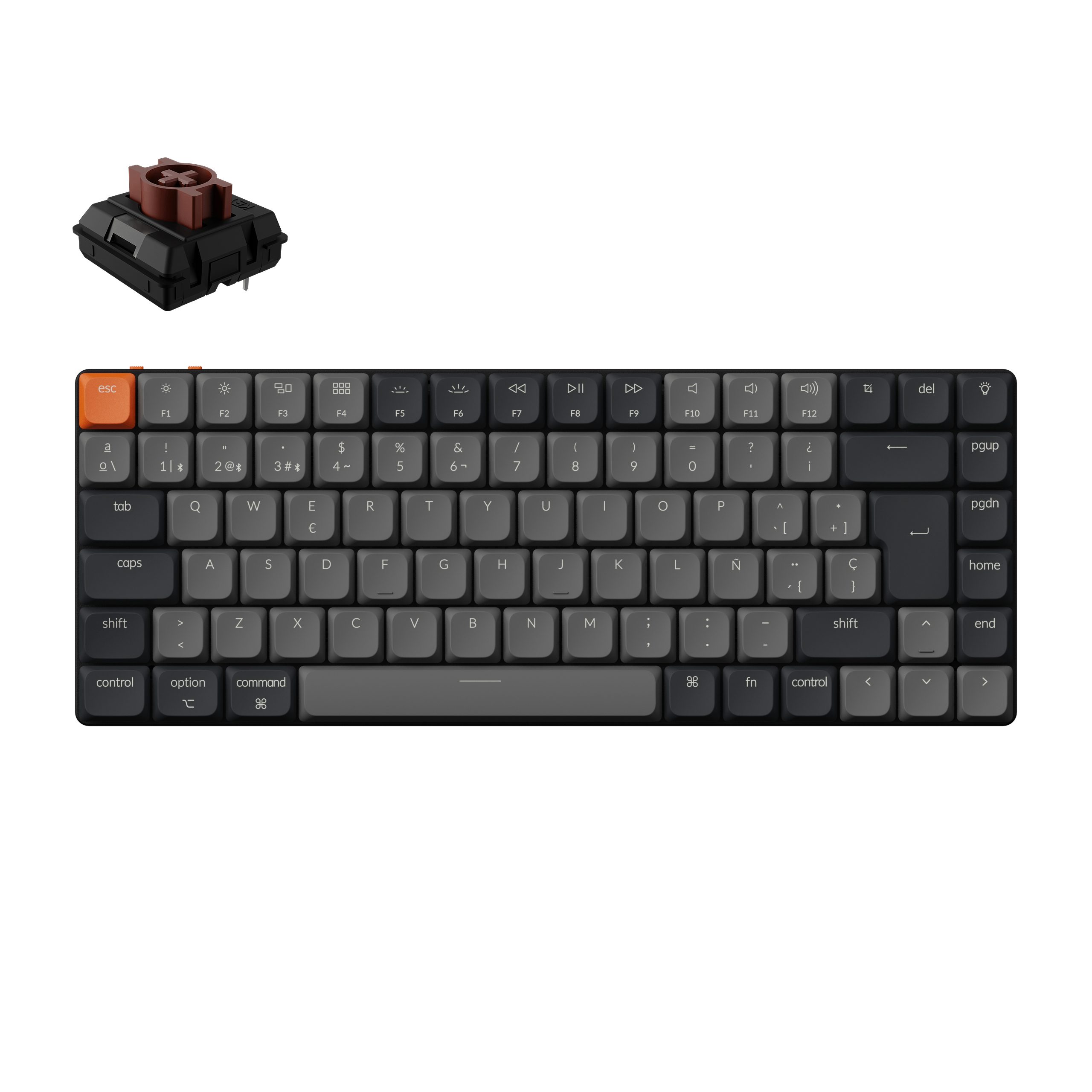 Teclado Mecánico Inalámbrico Keychron K3 QMK (Distribución ISO) - Versión 3