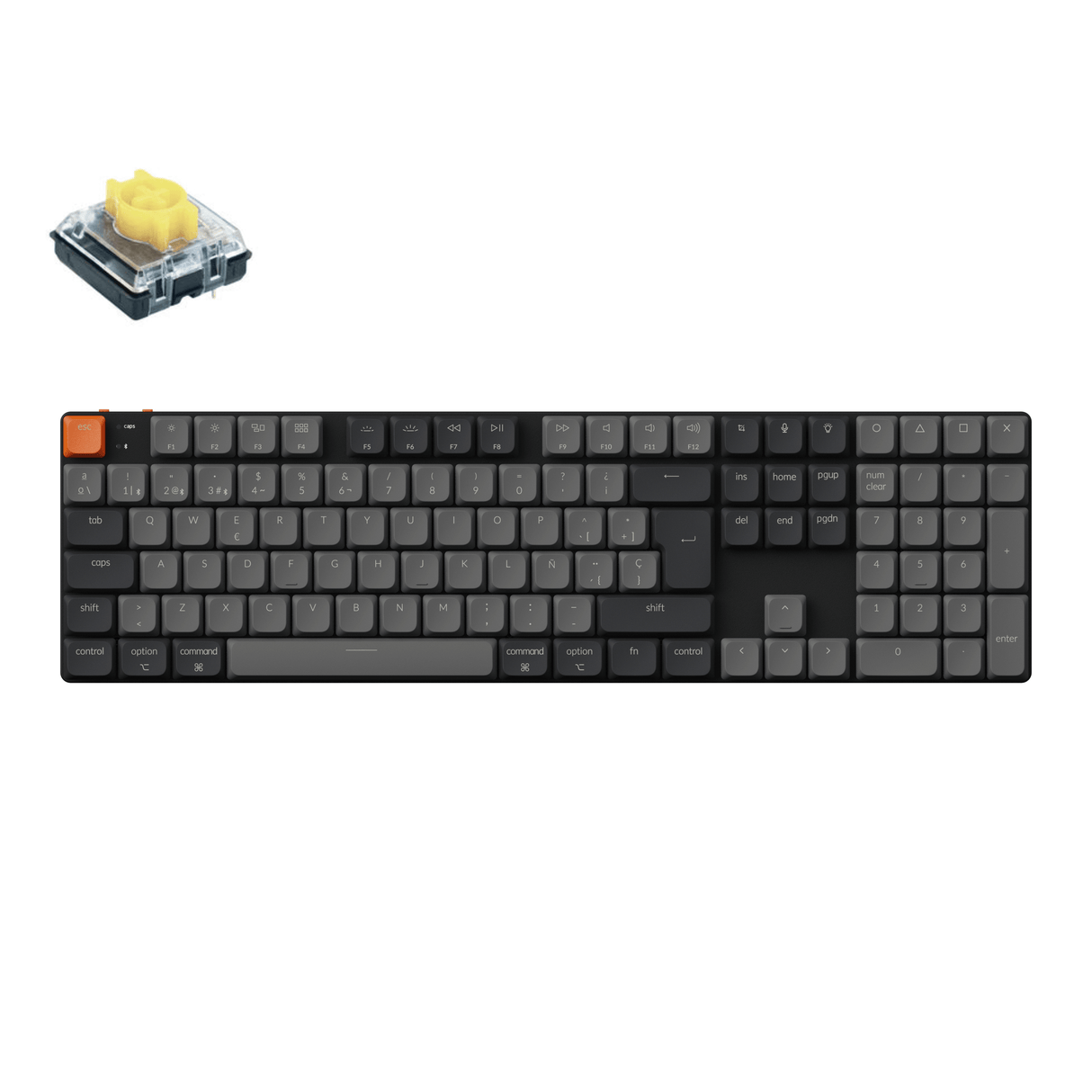 Teclado Mecánico Inalámbrico Keychron K5 QMK (Distribución ISO) - Versión 2