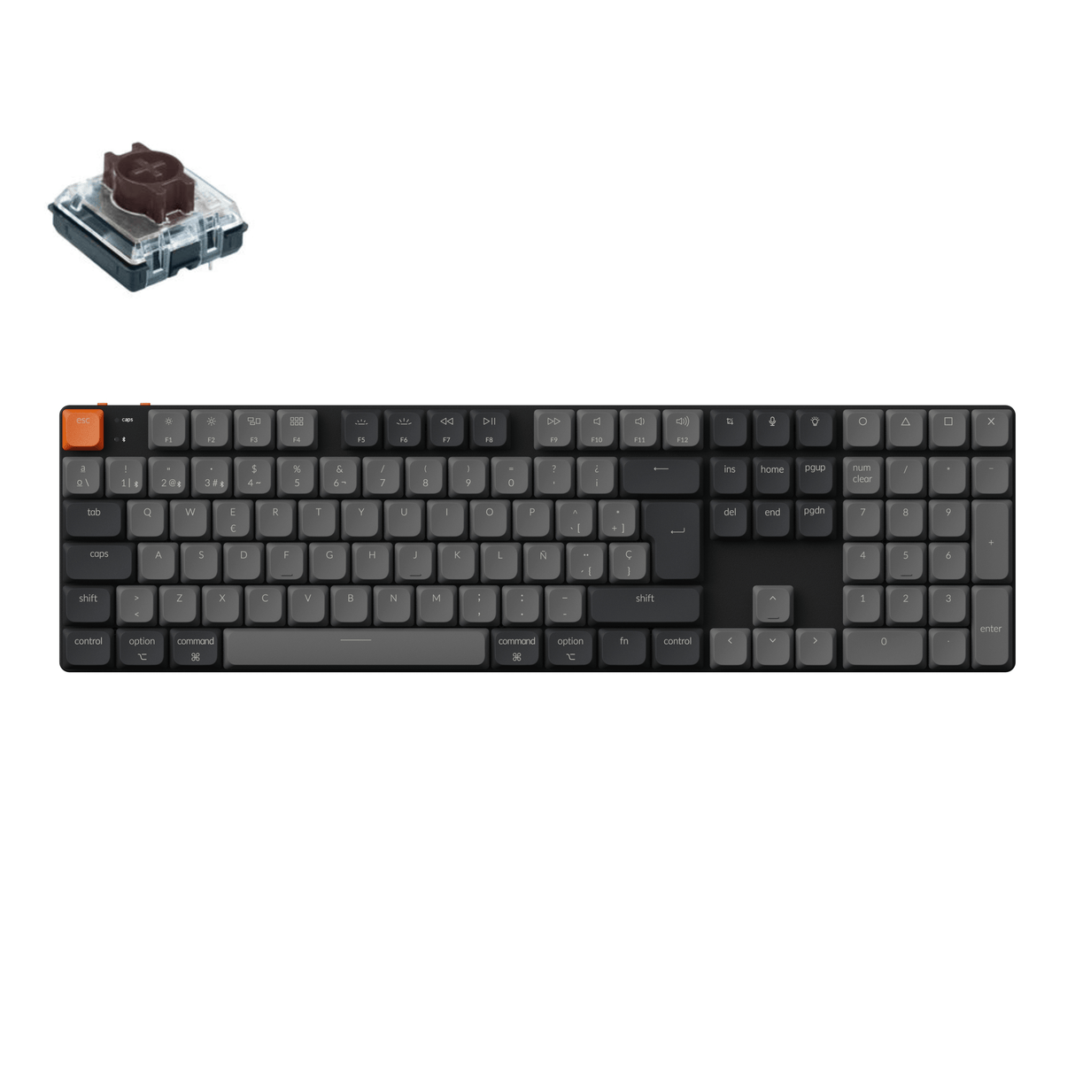 Teclado Mecánico Inalámbrico Keychron K5 QMK (Distribución ISO) - Versión 2