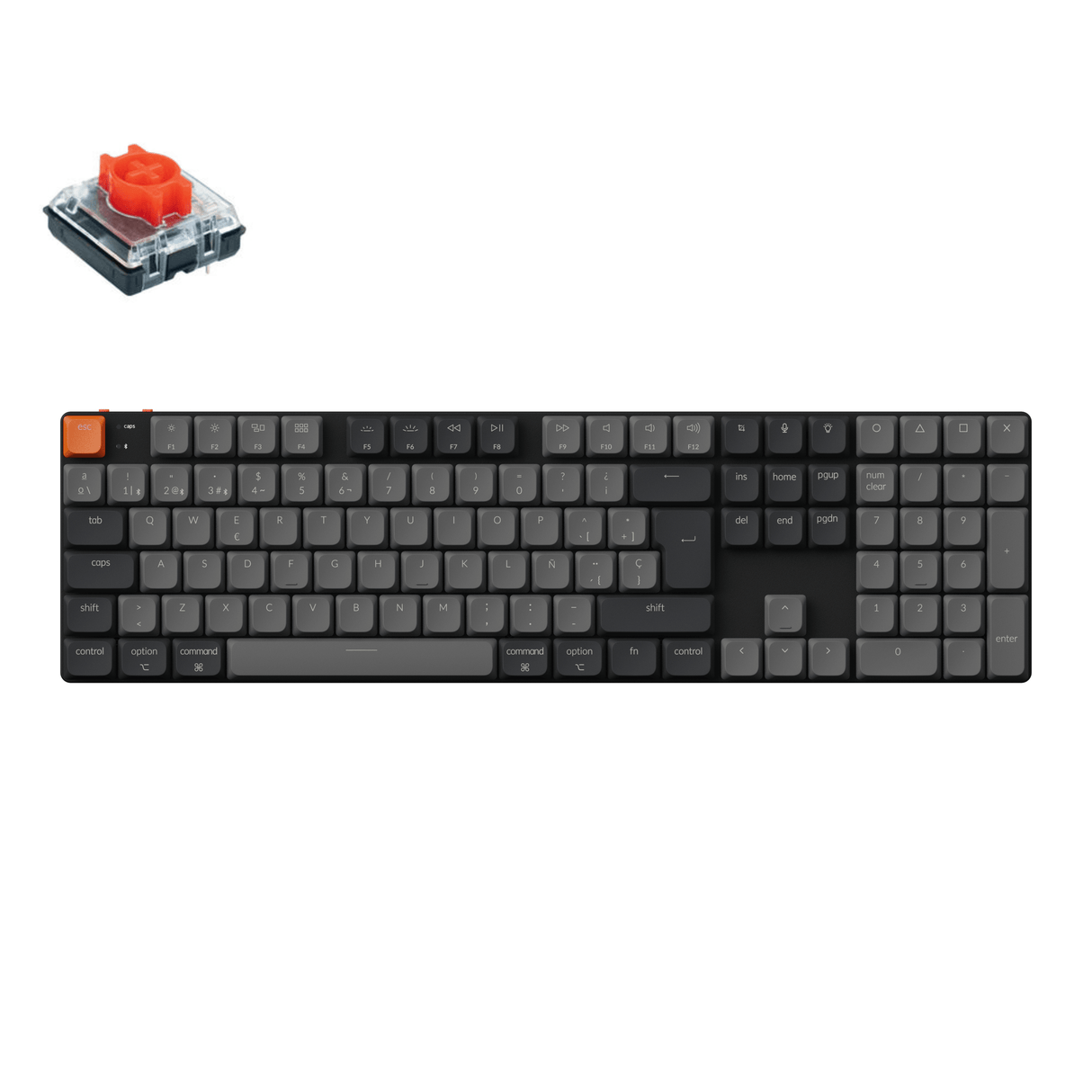 Teclado Mecánico Inalámbrico Keychron K5 QMK (Distribución ISO) - Versión 2