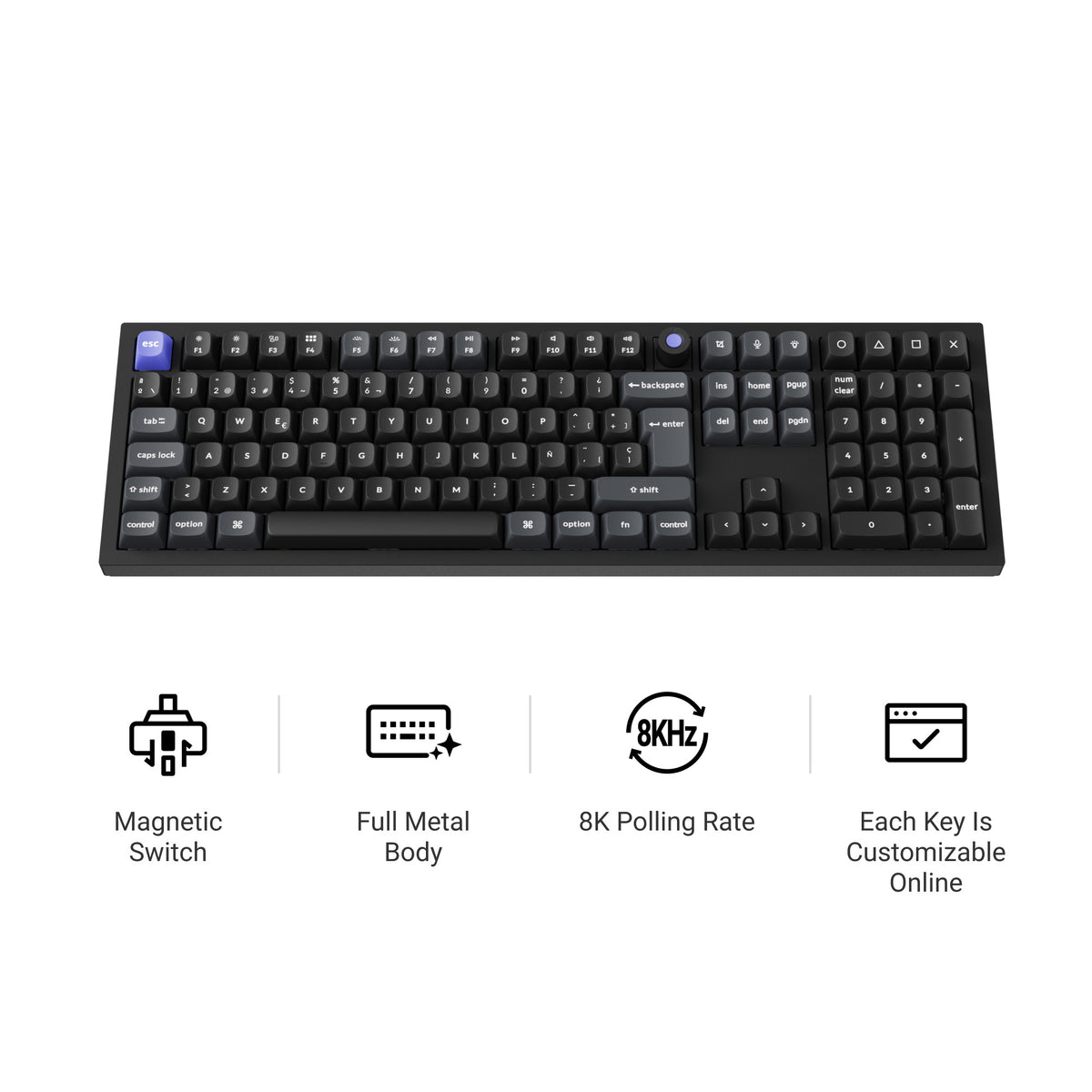 Keychron Q6 HE 8K Wired Magnetic Switch Keyboard ISO Layout Collection ...