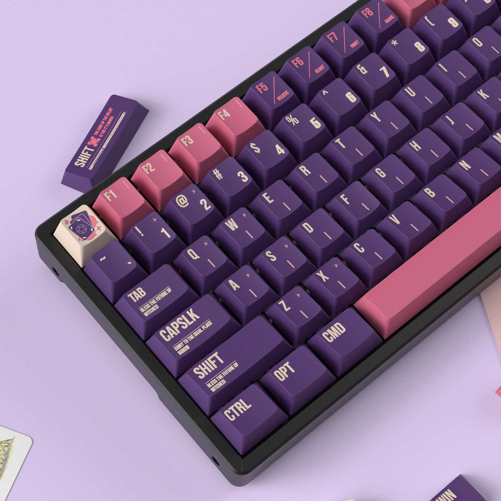 Bruja Lunar - Conjunto Completo de Keycaps de PBT con Perfil Cherry y Sublimación de Tinta