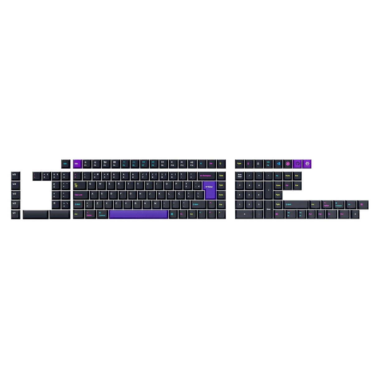 ISO Cherry Profile Dye-Sub PBT Full Set Keycap Set - Developer - Version 2