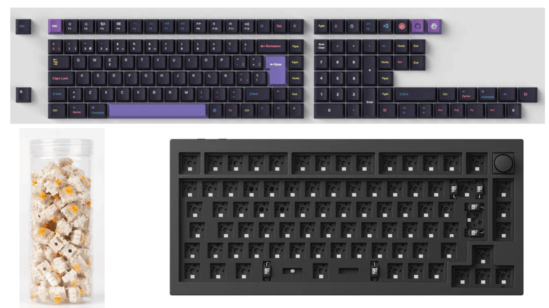 Keychron Q1 HE QMK Wireless Custom Keyboard ISO Layout Collection