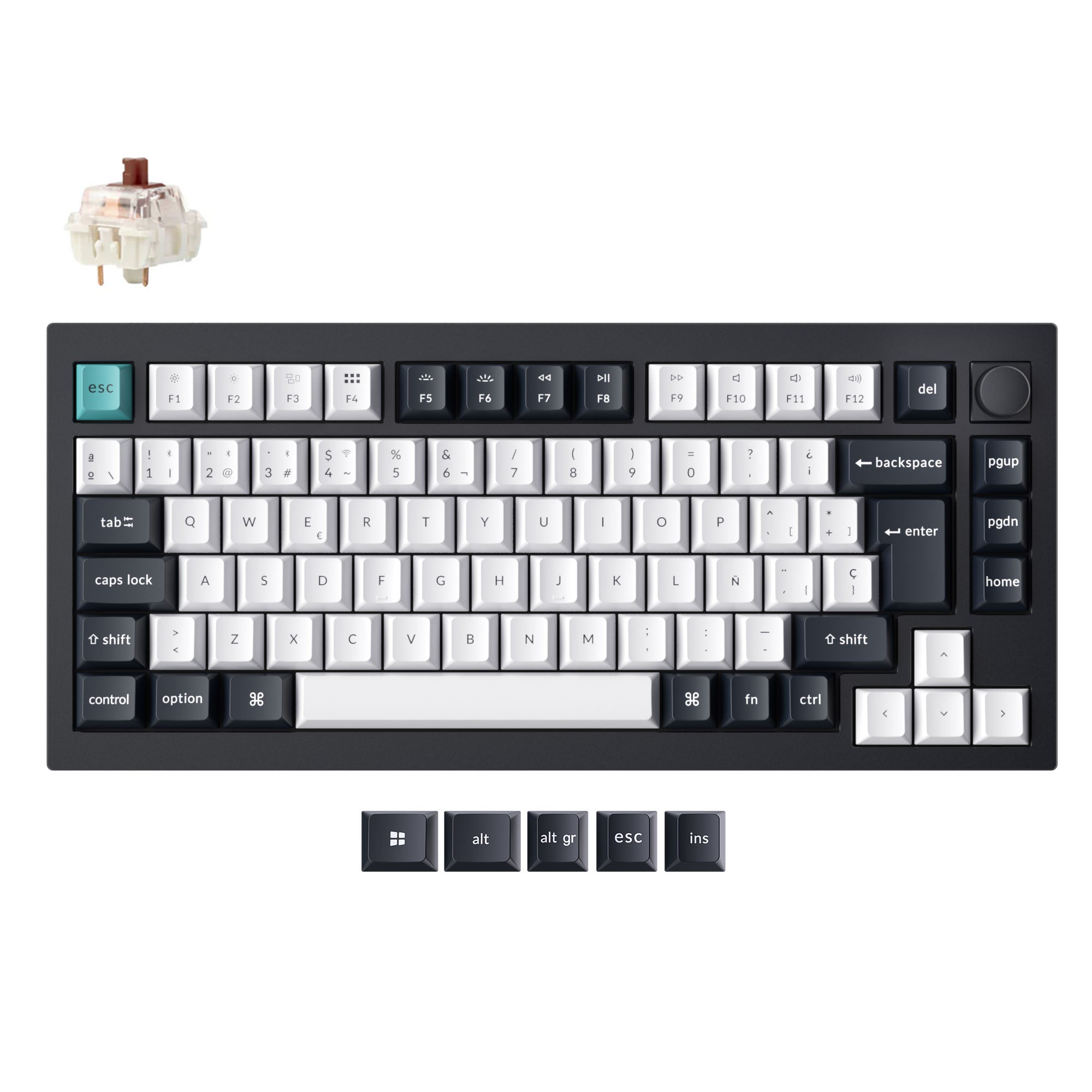 Teclado Mecánico Personalizado Inalámbrico Keychron Q1 Max QMK/VIA Colección de Distribución ISO