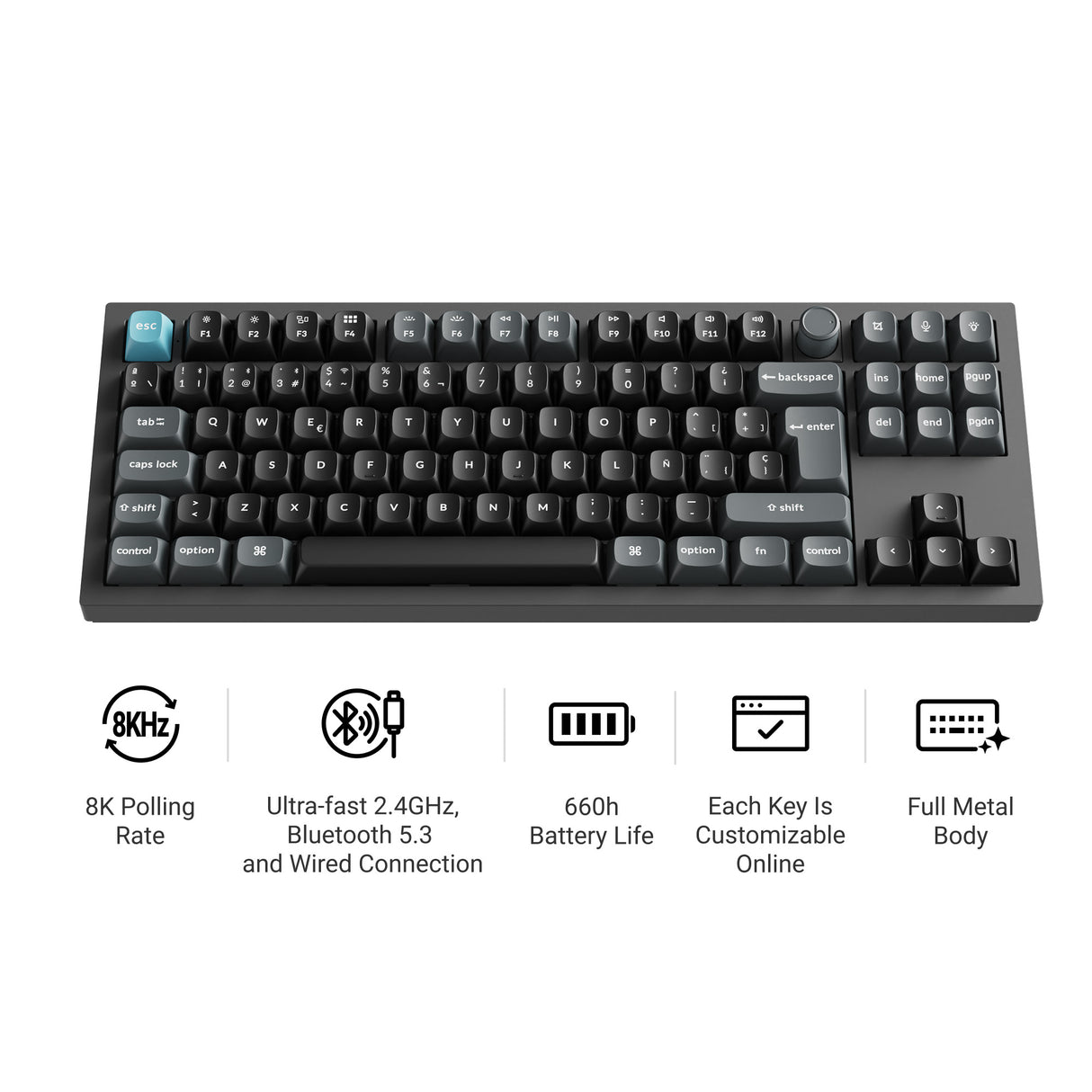 Keychron Q3 Ultra 8K Wireless Custom Mechanical Keyboard ISO Layout Collection