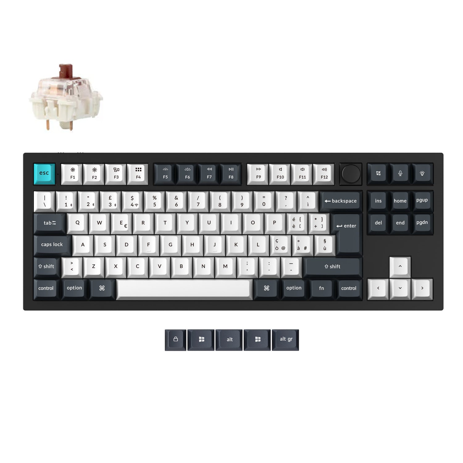 Keychron Q3 Max QMK/VIA Teclado Mecánico Personalizado Inalámbrico Colección de Distribución ISO