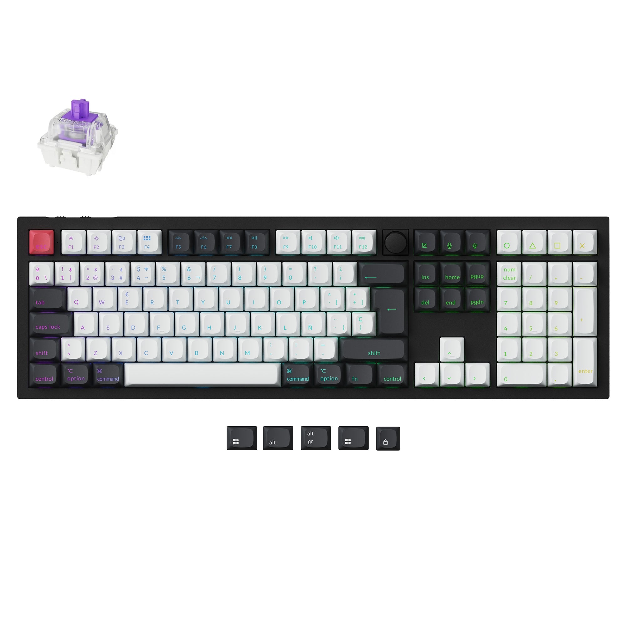 Keychron Q6 HE QMK Teclado Personalizado Inalámbrico Colección de Distribución ISO