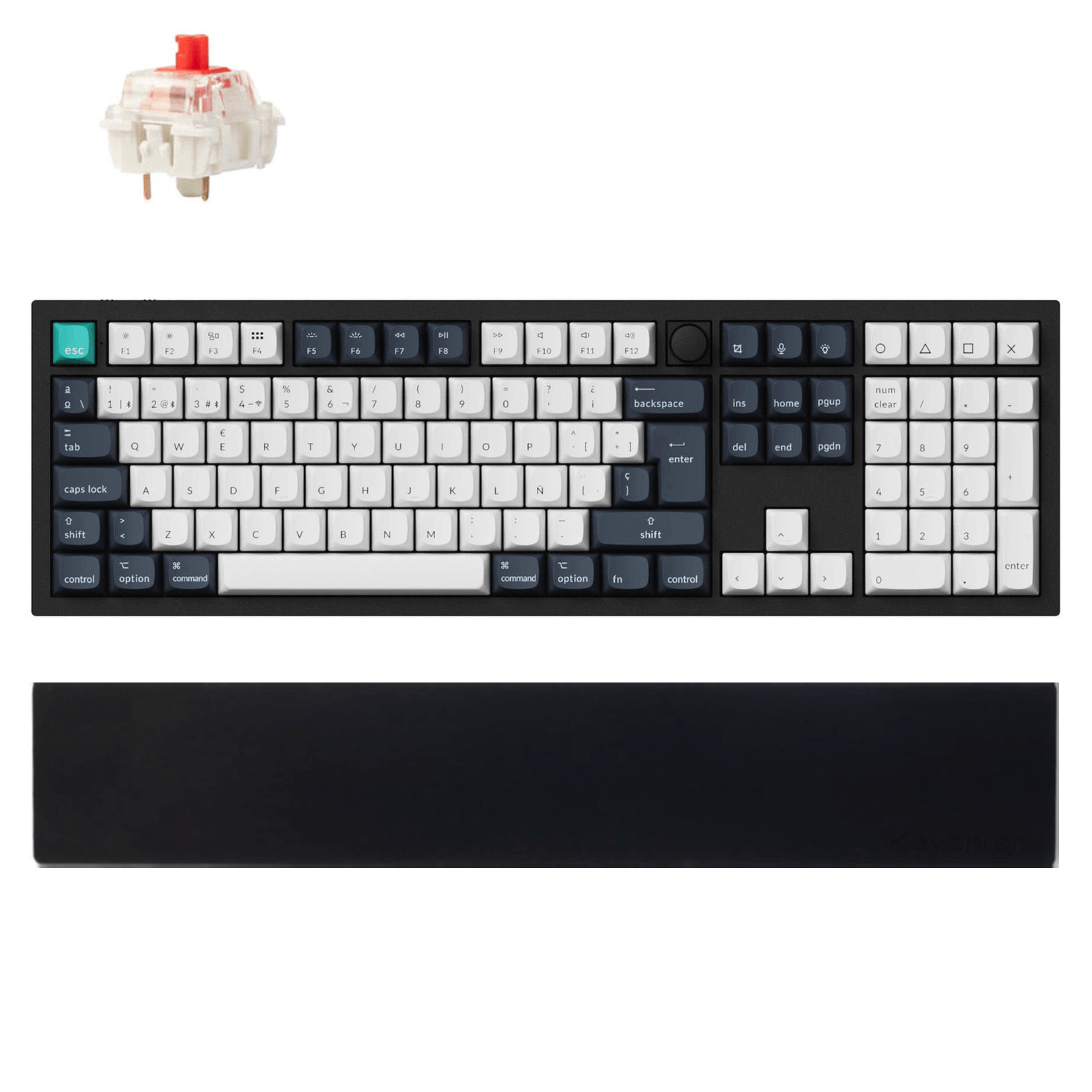 Combo: Keychron Q6 Max QMK Wireless Keyboard ISO Layout + Silicone Palm Rest
