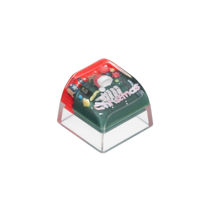 Llave artesanal de resina navideña