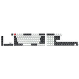 ISO Layout Cherry Profile Dye-Sub PBT Full Keycap Set - Black and White