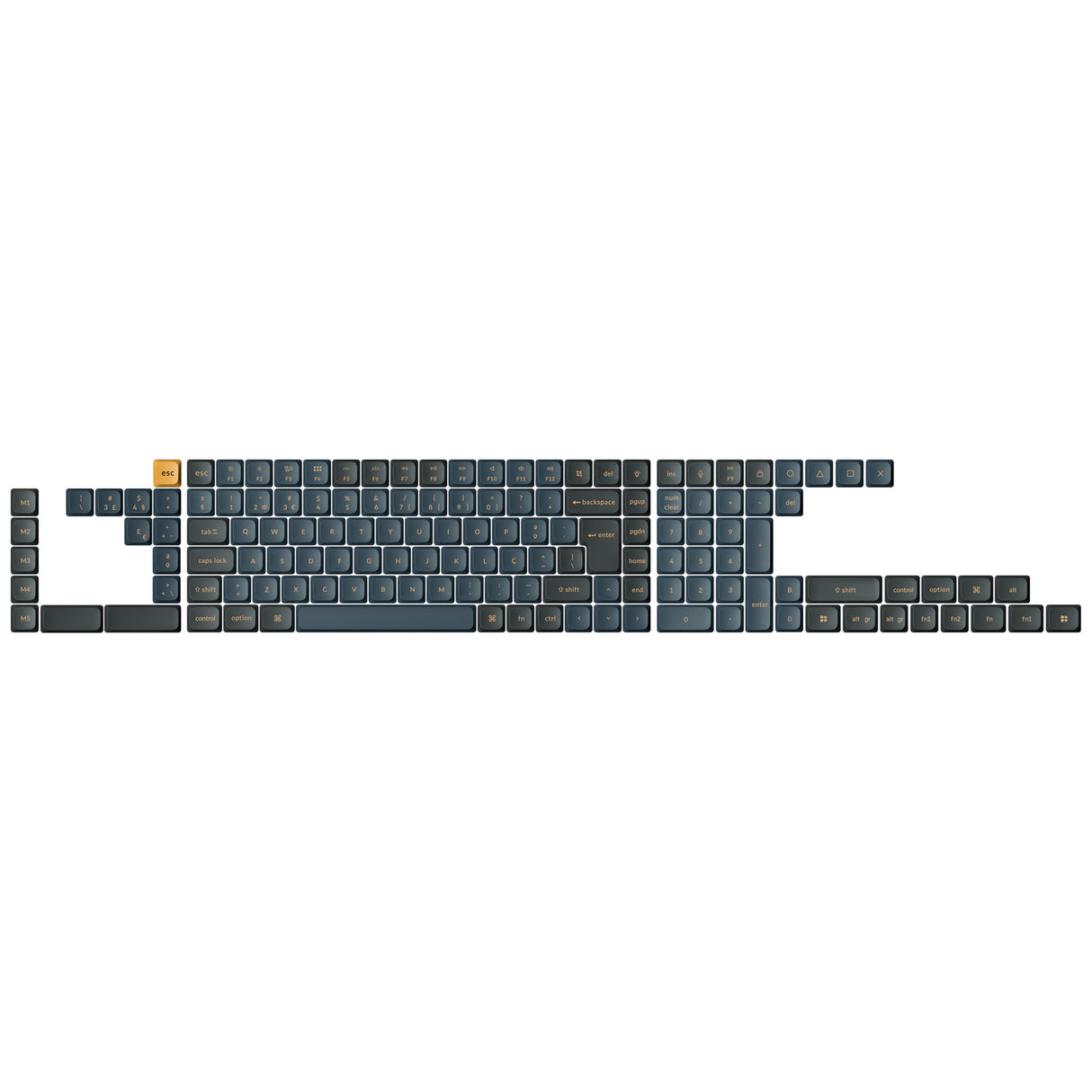 ISO Low Profile Dye-Sub PBT LSA Full Set Keycap Set