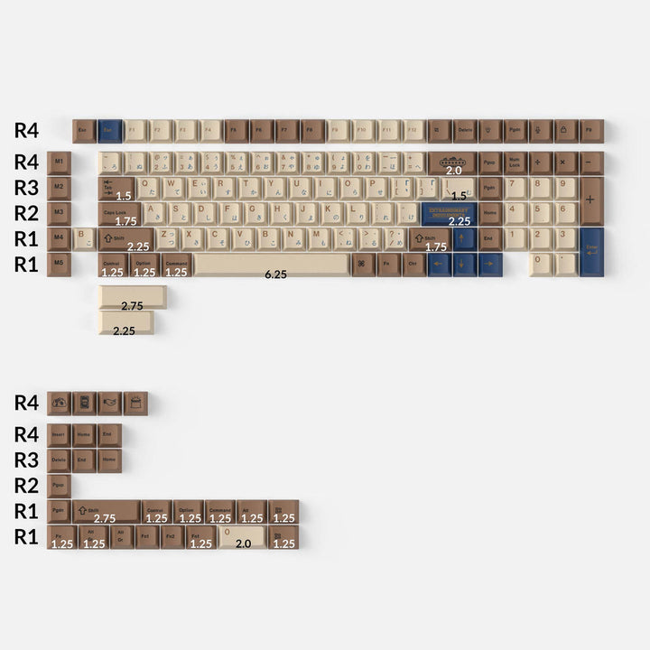 Cazador de Tesoros - Conjunto Completo de Keycaps Cherry Profile Dye-Sub PBT