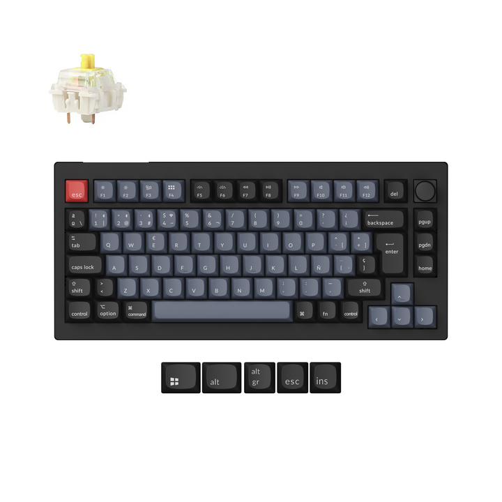 Teclado Mecánico Personalizado Inalámbrico QMK Keychron V1 Max Colección de Distribución ISO
