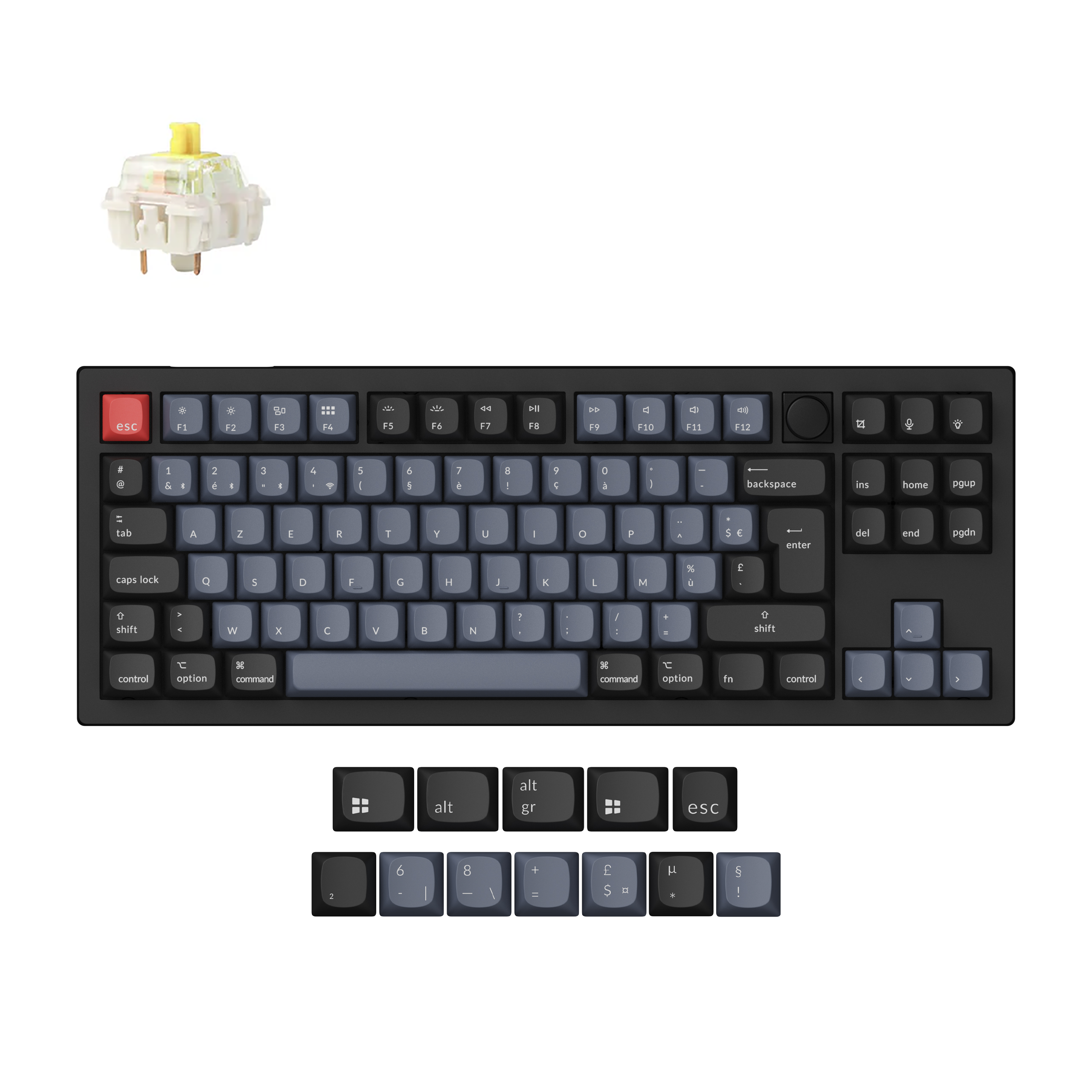 Colección de diseño ISO de teclado mecánico personalizado inalámbrico Keychron V3 Max QMK/VIA