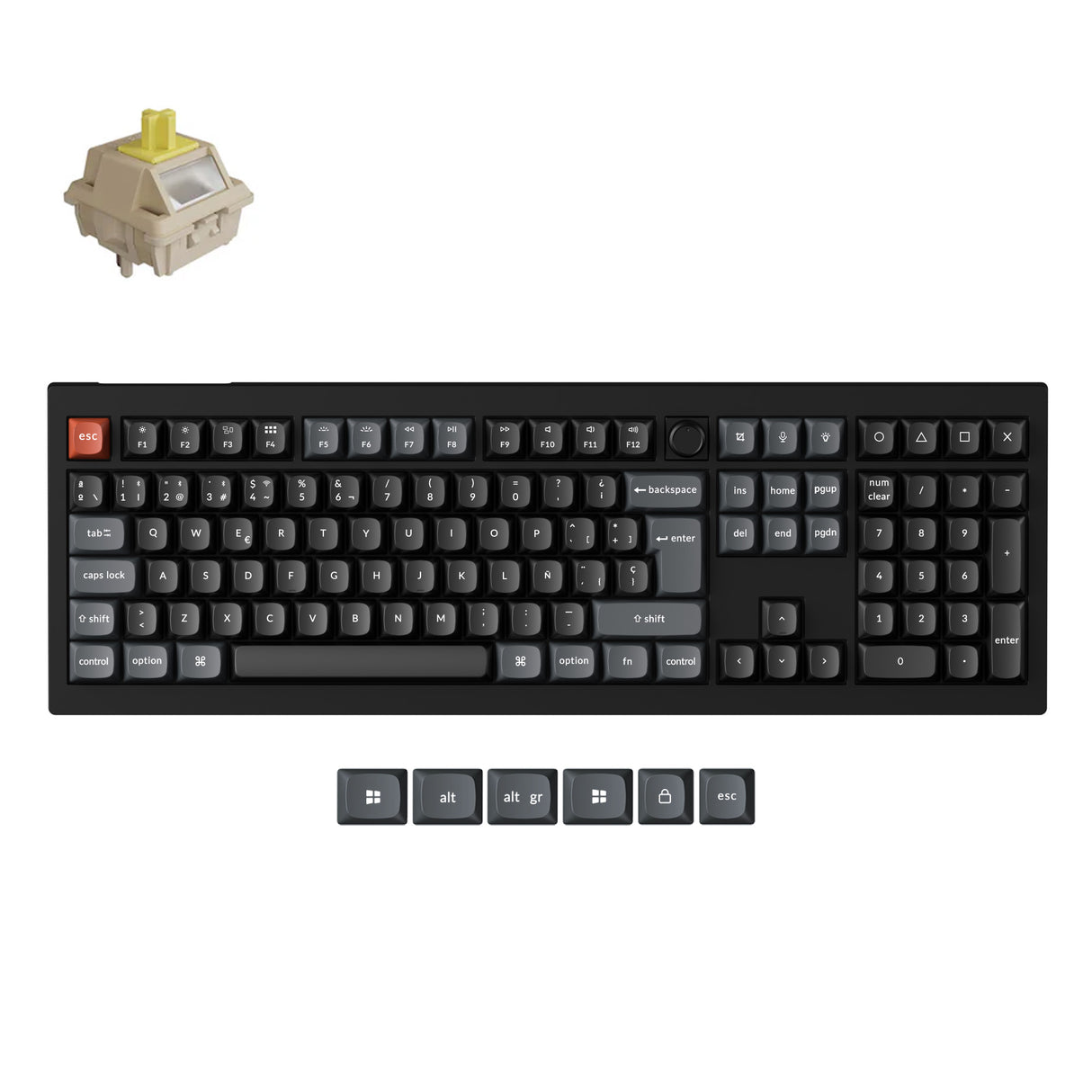 Keychron V6 Ultra 8K Teclado Mecánico Personalizado Inalámbrico Colección Distribución ISO