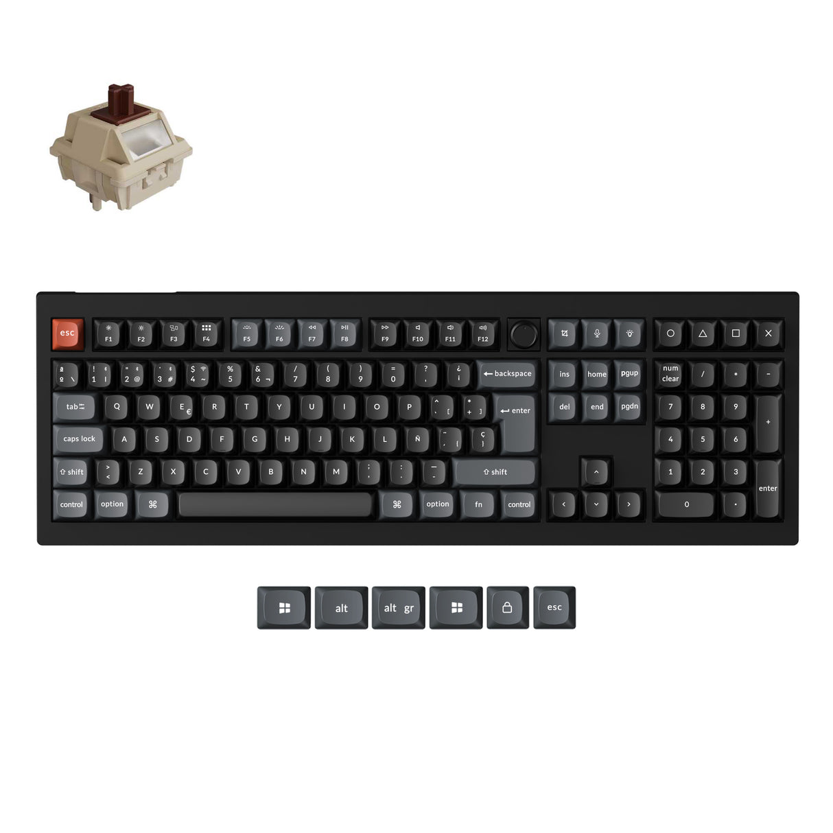 Keychron V6 Ultra 8K Teclado Mecánico Personalizado Inalámbrico Colección Distribución ISO