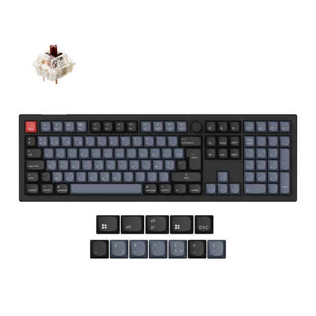 Colección de diseño ISO de teclado mecánico personalizado inalámbrico Keychron V6 Max QMK