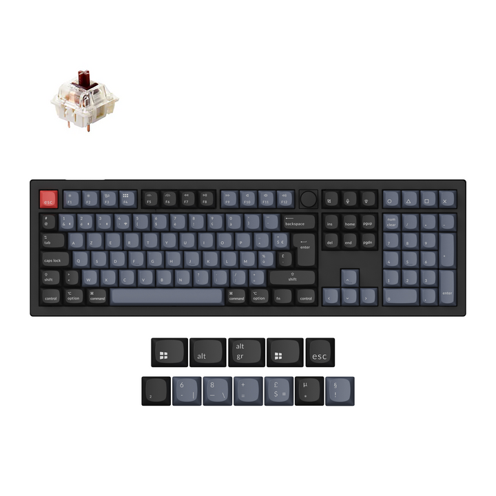 Teclado Mecánico Personalizado Inalámbrico QMK Keychron V6 Max Colección de Distribución ISO