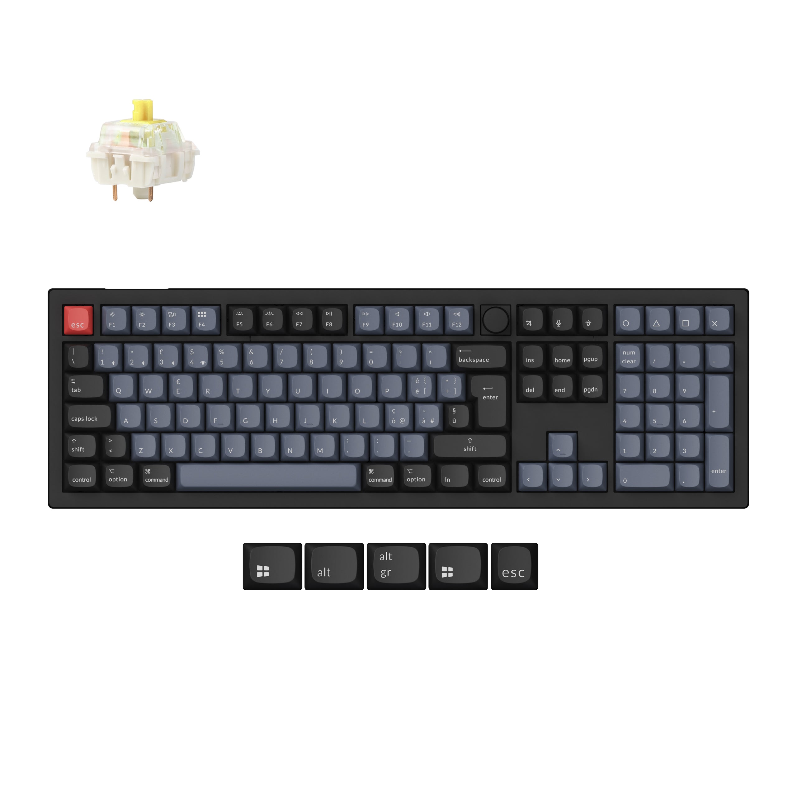 Colección de diseño ISO de teclado mecánico personalizado inalámbrico Keychron V6 Max QMK