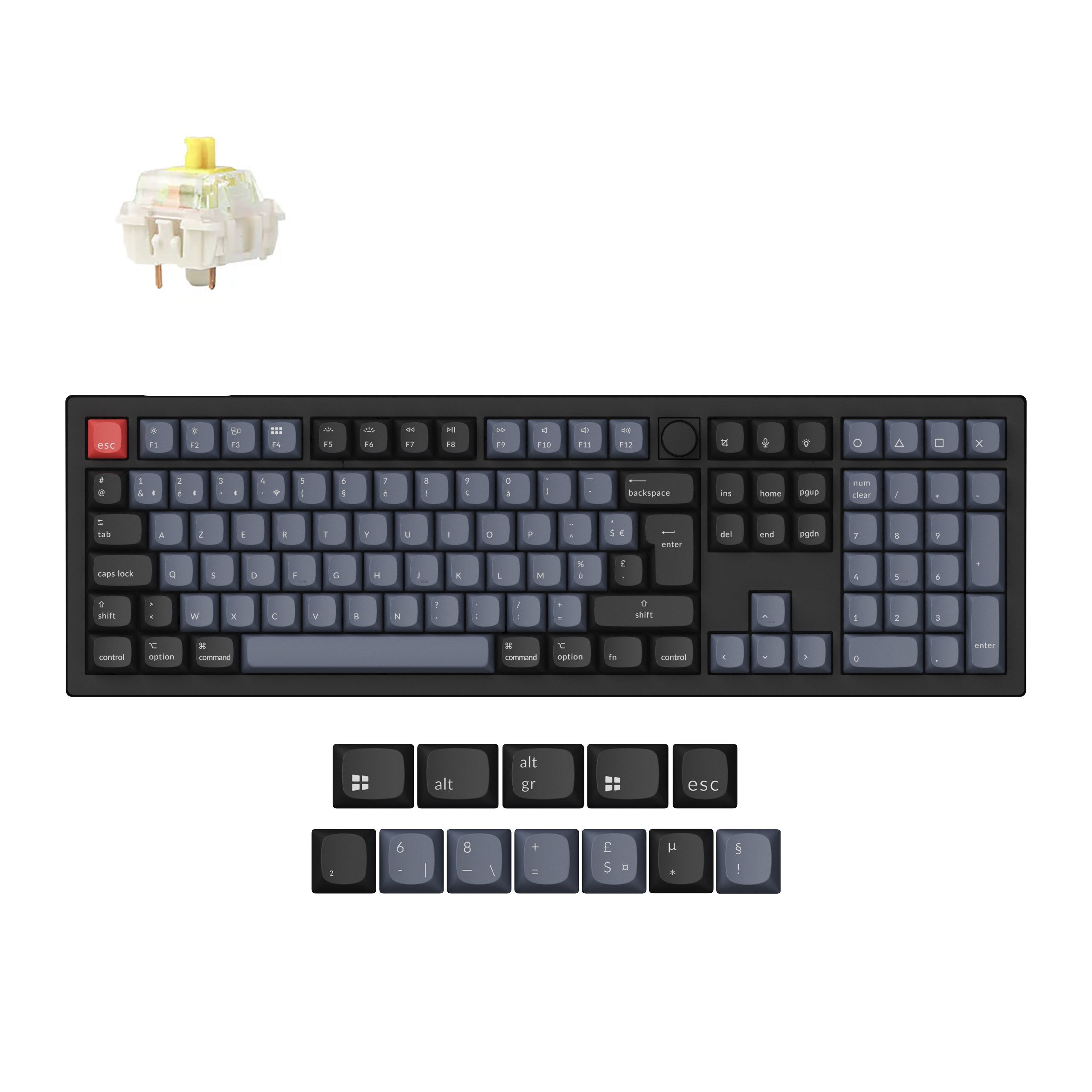 Teclado Mecánico Personalizado Inalámbrico QMK Keychron V6 Max Colección de Distribución ISO