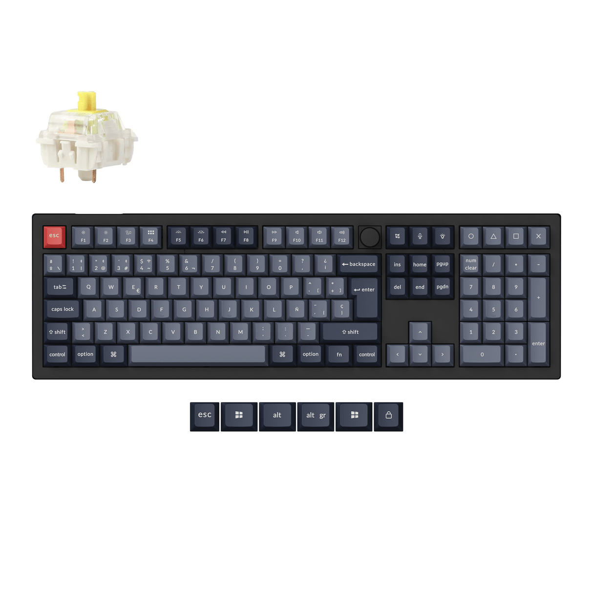 Colección de diseño ISO de teclado mecánico personalizado inalámbrico Keychron V6 Max QMK