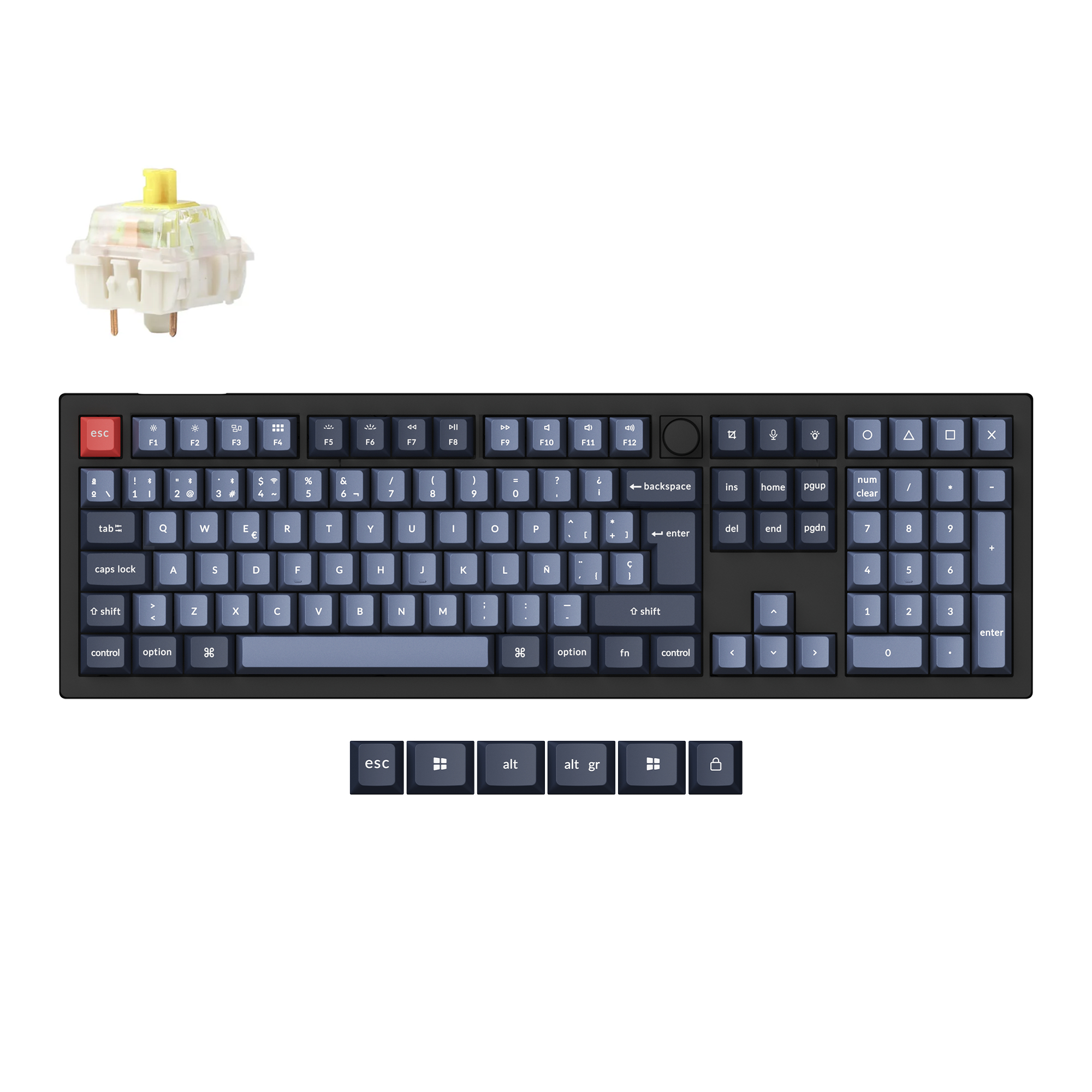 Teclado Mecánico Personalizado Inalámbrico QMK Keychron V6 Max Colección de Distribución ISO