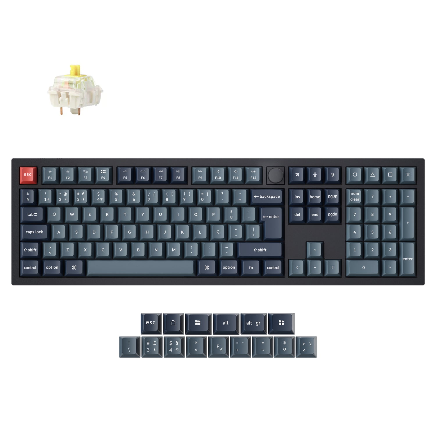Teclado Mecánico Personalizado Inalámbrico QMK Keychron V6 Max Colección de Distribución ISO