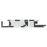 ISO Cherry Profile Dye-Sub PBT Full Set Keycap Set - Black White
