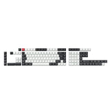 ISO Cherry Profile Dye-Sub PBT Full Set Keycap Set - Black White