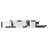 ISO Cherry Profile Dye-Sub PBT Full Set Keycap Set - Black White