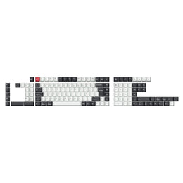 ISO Cherry Profile Dye-Sub PBT Full Set Keycap Set - Black White