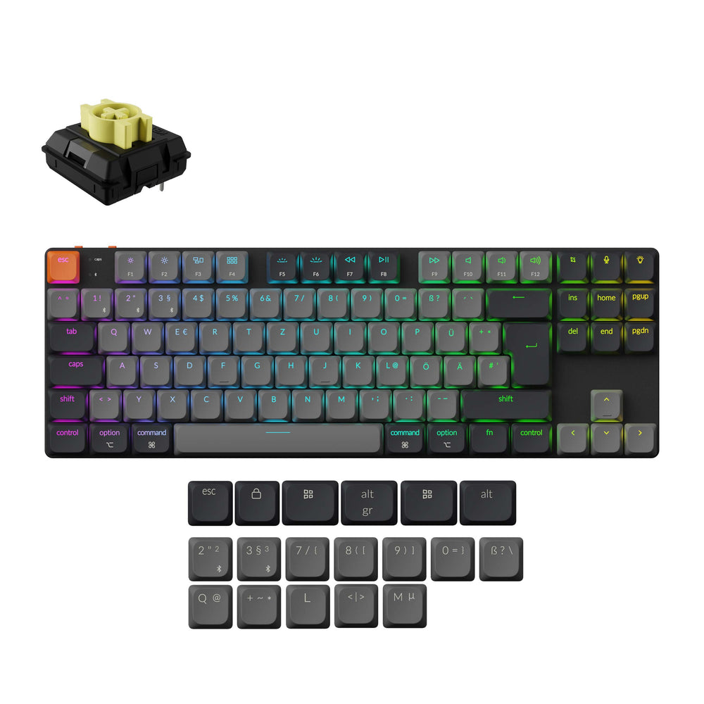 Teclado Mecánico Inalámbrico Keychron K1 QMK (Distribución ISO) - Versión 6