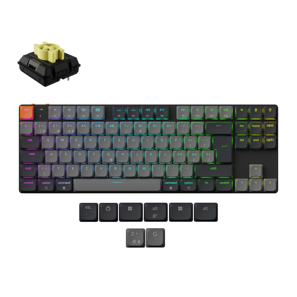 Teclado Mecánico Inalámbrico Keychron K1 QMK (Distribución ISO) - Versión 6